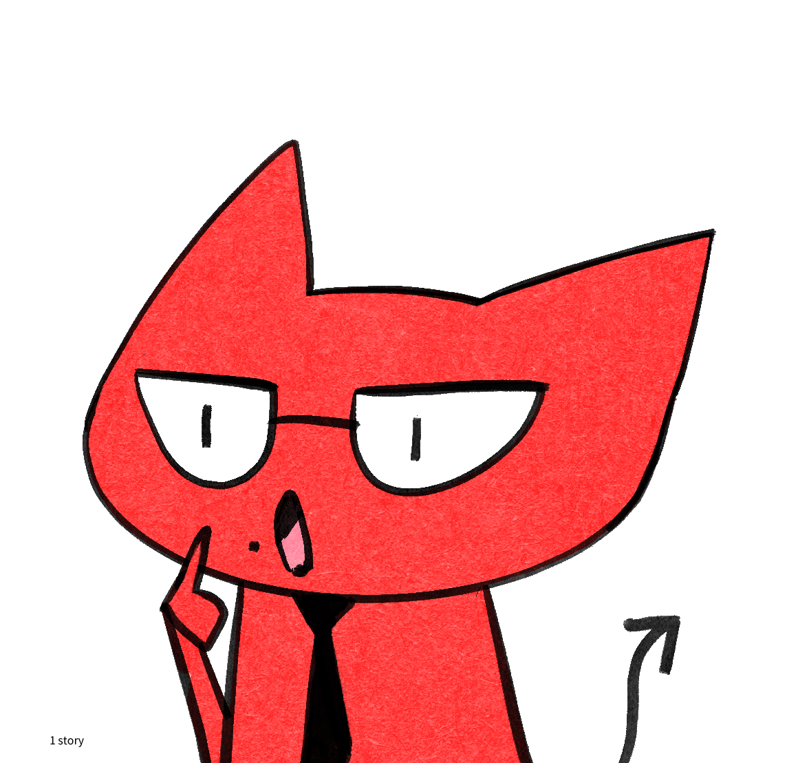 Awr The Red Cat loading static sticker