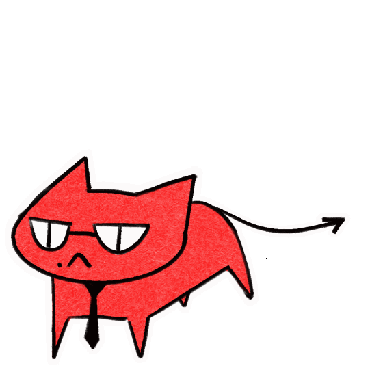 Awr The Red Cat stretch animated sticker